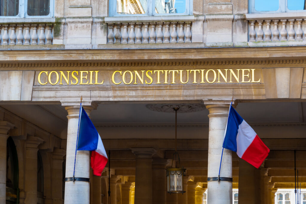 Paris, France - 5 octobre 2021: Vue extérieure du Conseil Constitutionnel, institution française chargée de vérifier la conformité des lois à la constitution française et la régularité des élections